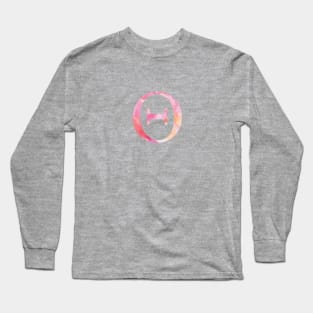 Theta Pink Watercolor Letter Long Sleeve T-Shirt